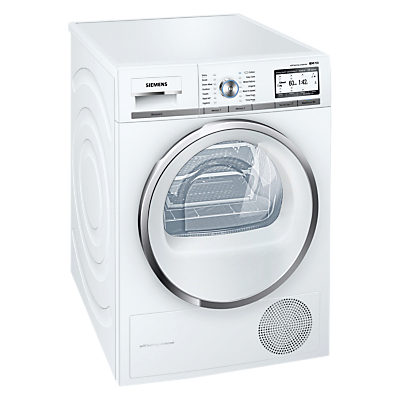 Siemens WT4HY790GB Freestanding Heat Pump Condenser Tumble Dryer with Home Connect, 9kg Load, A++ Energy Rating, White Siemens WT4HY790GB Freestanding Heat Pump Condenser Tumble Dryer with Home Connect, 9kg Load, A++ Energy Rating, White
